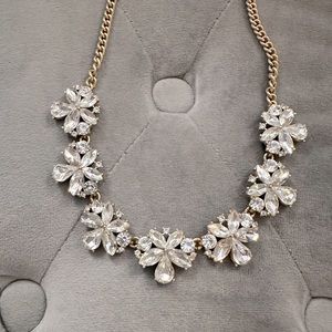JCrew Clear Rhinestone Adjustable Vintage Inspired Necklace